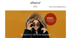 Desktop Screenshot of brilleglede.allianceoptikk.no