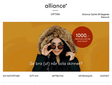 Tablet Screenshot of brilleglede.allianceoptikk.no